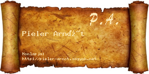 Pieler Arnót névjegykártya